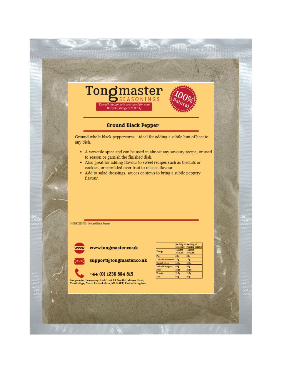 Ground Black Pepper - 1kg